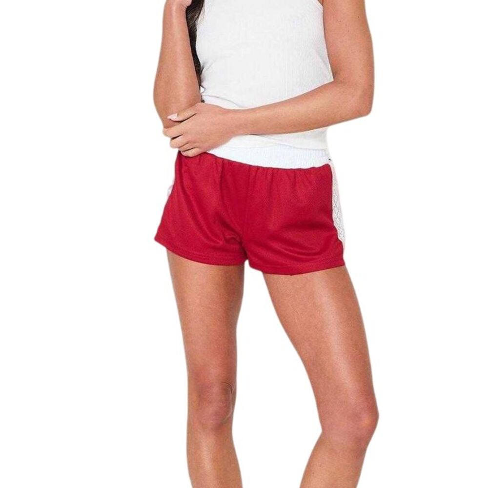 I Saw It First Womens/Ladies Woven Open Pocket Shorts / Red